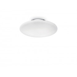IDEAL LUX SMARTIES BIANCO PL1 D33 PLAFONIERA IN VETRO BIANCO SOFFIATO ACIDATO 1x60W E27
