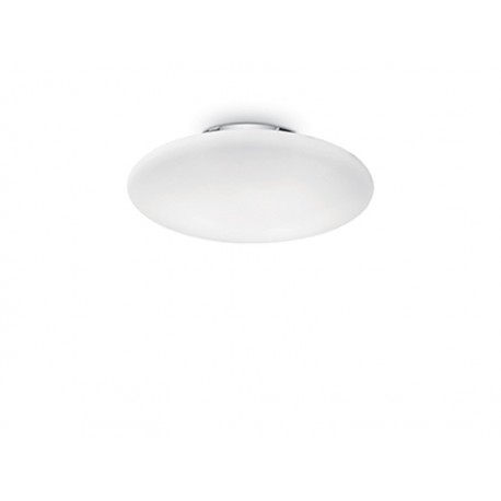 IDEAL LUX SMARTIES BIANCO PL1 D33 PLAFONIERA IN VETRO BIANCO SOFFIATO ACIDATO 1x60W E27