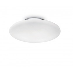 IDEAL LUX SMARTIES BIANCO PL2 D40 PLAFONIERA IN VETRO BIANCO SOFFIATO ACIDATO 2x60W E27