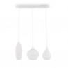 IDEAL LUX SOFT SP3 BIANCO SOSPENSIONE IN METALLO CON DIFFUSORI IN VETRO 3x40W E14