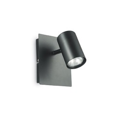 IDEAL LUX SPOT AP1 APPLIQUE NERA CON DIFFUSORI ORIENTABILI 50W GU10