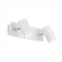 IDEAL LUX SPOT AP2 APPLIQUE BIANCA DIFFUSORI ORIENTABILI 2x50W GU10