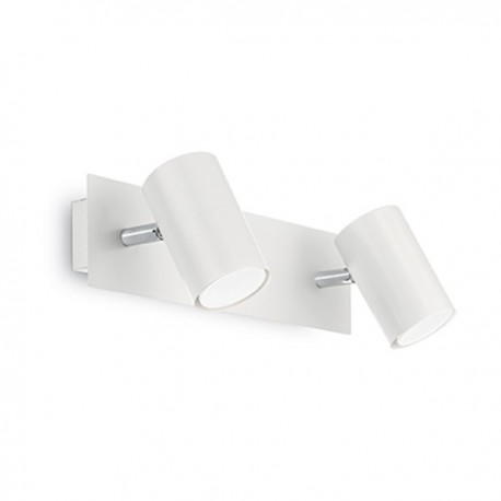 IDEAL LUX SPOT AP2 APPLIQUE BIANCA DIFFUSORI ORIENTABILI 2x50W GU10