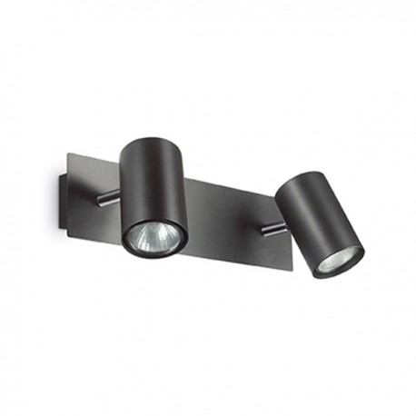 IDEAL LUX SPOT AP2 APPLIQUE NERA DIFFUSORI ORIENTABILI 2x50W GU10