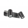 IDEAL LUX SPOT AP2 APPLIQUE NERA DIFFUSORI ORIENTABILI 2x50W GU10