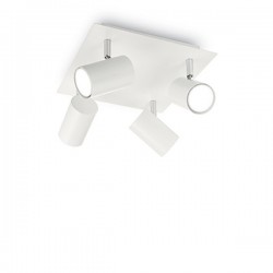 IDEAL LUX SPOT PL4 PLAFONIERA BIANCA CON DIFFUSORI ORIENTABILI 4x50W GU10