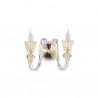 IDEAL LUX STRAUSS AP2 APPLIQUE IN VETRO CON ELEMENTI IN CRISTALLO DETTAGLI  IN ORO 2x40W