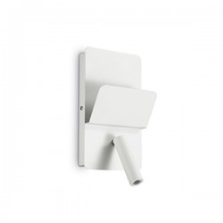 IDEAL LUX READ AP1 BIANCO APPLIQUE METALLICA CON DIFFUSORE ORIENTABILE  3W 130lm