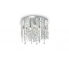 IDEAL LUX ROYAL PL8 PLAFONIERA CROMATA CON PENDAGLI IN CRISTALLO MOLATO 8x40W