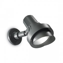 IDEAL LUX TERRA AP1 BIG APPLIQUE IN ALLUMINIO E VETRO CORPO LUCE POSIZIONABILE 60W ANTRACITE