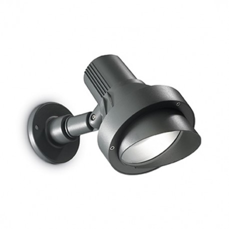 IDEAL LUX TERRA AP1 BIG APPLIQUE IN ALLUMINIO E VETRO CORPO LUCE POSIZIONABILE 60W ANTRACITE