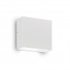 IDEAL LUX TETRIS-1 AP1 APPLIQUE IN ALLUMINIO BIANCA CON DIFFUSORE IN VETRO TEMPERATO IP44