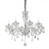 IDEAL LUX TIEPOLO SP8 SOSPENSIONE IN VETRO SOFFIATO CON ELEMENTI IN CRISTALLO 8x40W E14