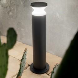 IDEAL LUX TORRE PT1 BIG NERO LAMPADA DA TERRA IN ALLUMINIO CON DIFFUSORE OPALE IP44 15W E27