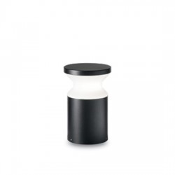 IDEAL LUX TORRE PT1 SMALL NERO PALO DA ESTERNO IN ALLUMINIO CON DIFFUSORE OPALE IP44 15W E27