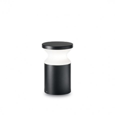 IDEAL LUX TORRE PT1 SMALL NERO PALO DA ESTERNO IN ALLUMINIO CON DIFFUSORE OPALE IP44 15W E27