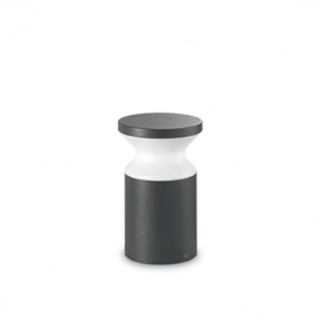 IDEAL LUX TORRE PT1 SMALL ANTRACITE PALO DA ESTERNO IN ALLUMINIO CON DIFFUSORE OPALE IP44 15W E27