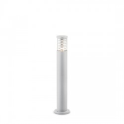IDEAL LUX TRONCO PT1 BIG PALO DA ESTERNO IN ALLUMINIO BIANCO E CORPO LUCE IN VERO PIREX 60W IP44