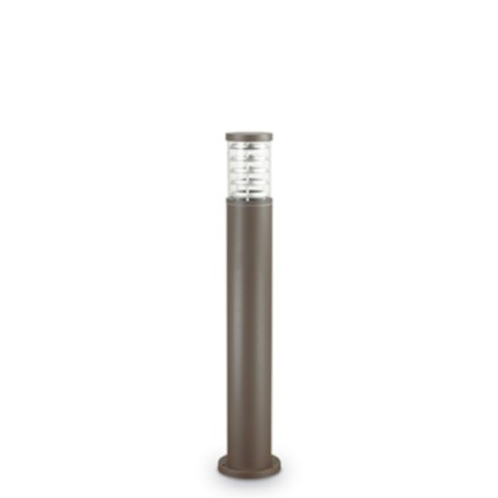 IDEAL LUX TRONCO PT1 BIG PALO DA ESTERNO IN ALLUMINIO COFFEE E CORPO LUCE IN VETRO PIREX 60W IP44