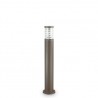 IDEAL LUX TRONCO PT1 BIG PALO DA ESTERNO IN ALLUMINIO COFFEE E CORPO LUCE IN VERO PIREX 60W IP44