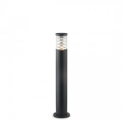 IDEAL LUX TRONCO PT1 BIG PALO DA ESTERNO IN ALLUMINIO NERO E CORPO LUCE IN VETRO PIREX 60W IP44