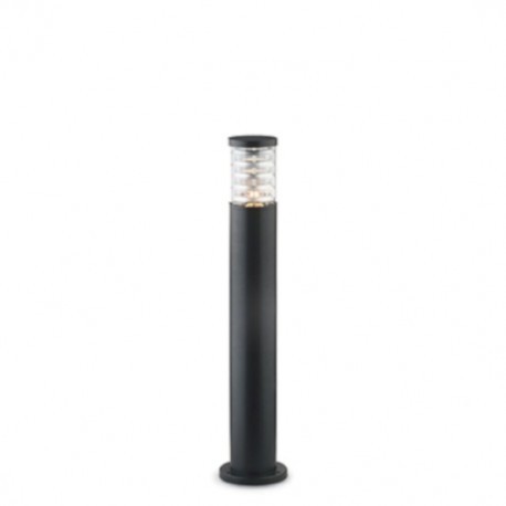 IDEAL LUX TRONCO PT1 BIG PALO DA ESTERNO IN ALLUMINIO NERO E CORPO LUCE IN VETRO PIREX 60W IP44