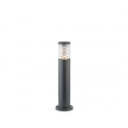 IDEAL LUX TRONCO PT1 SMALL PALO DA ESTERNO IN ALLUMINIO NERO E CORPO LUCE IN VETRO PIREX 60W IP44