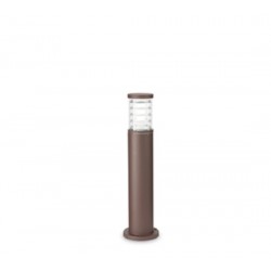 IDEAL LUX TRONCO PT1 SMALL PALO DA ESTERNO IN ALLUMINIO COFFEE CORPO LUCE IN VETRO PIREX 60W IP44