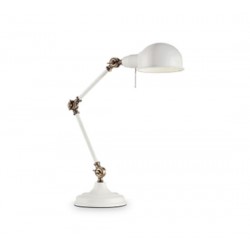 IDEAL LUX TRUMAN TL1 LAMPADA DA TAVOLO IN METALLO BIANCO OPACO E DIFFUSORE SMALTATO ALL'INTERNO 60W E27