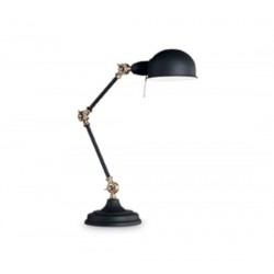 IDEAL LUX TRUMAN TL1 LAMPADA DA TAVOLO IN METALLO NERO OPACO E DIFFUSORE SMALTATO ALL'INTERNO 60W E27