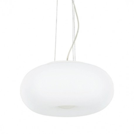 IDEAL LUX ULISSE SP3 D42 PLAFONIERA IN VETRO BIANCO SOFFIATO E ACIDATO 3x60W E27
