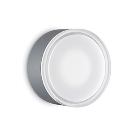 IDEAL LUX URANO PL1 BIG ANTRACITE LAMPADA DA SOFFITTO IN ALLUMINIO CON DIFFUSORE SATINATO 15W GX53 IP44