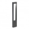 IDEAL LUX VEGA PT1 ANTRACITE LAMPADA DA TERRA IN ALLUMINIO CON DIFFUSORE IN VETRO TEMPERATO 15W G9 IP44