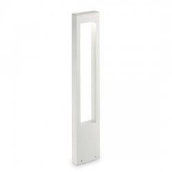 IDEAL LUX VEGA PT1 BIANCO LAMPADA DA TERRA IN ALLUMINIO CON DIFFUSORE IN VETRO TEMPERATO 15W G9 IP44