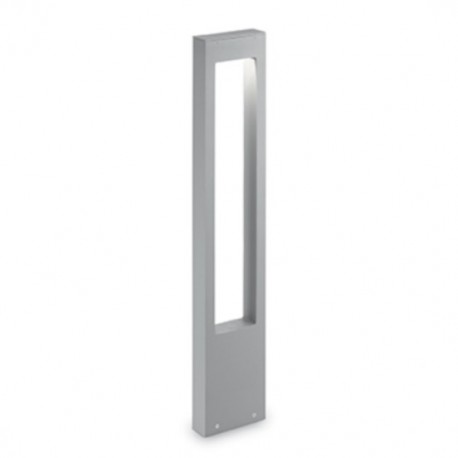 IDEAL LUX VEGA PT1 GRIGIO LAMPADA DA TERRA IN ALLUMINIO CON DIFFUSORE IN VETRO TEMPERATO 15W G9 IP44