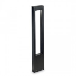 IDEAL LUX VEGA PT1 NERO LAMPADA DA TERRA IN ALLUMINIO CON DIFFUSORE IN VETRO TEMPERATO 15W G9 IP44