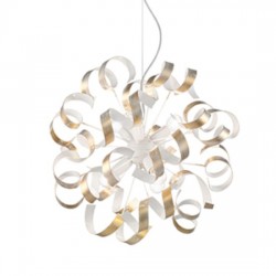 IDEAL LUX VORTEX SP6 ORO SOSPENSIONE IN METALLO MODELLATA ARTIGIANALMENTE DIPINTA A MANO 6x40W E14