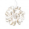 IDEAL LUX VORTEX SP6 ORO SOSPENSIONE IN METALLO MODELLATA ARTIGIANALMENTE DIPINTA A MANO 6x40W E14