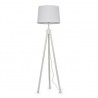 IDEAL LUX YORK PT1 BIANCO LAMPADA DA TERRA TREPPIEDE CON PARALUME RIVESTITO IN TESSUTO 60W E27