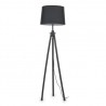 IDEAL LUX YORK PT1 NERO LAMPADA DA TERRA TREPPIEDE CON PARALUME RIVESTITO IN TESSUTO 60W E27