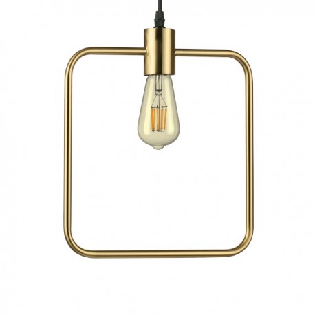 IDEAL LUX ABC SP1 SQUARE SOSPENSIONE IN METALLO RIFINITO OTTONE SATINATO E27 70W