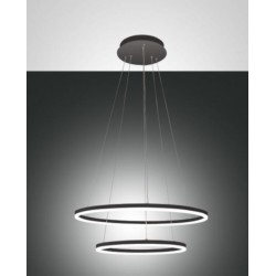 FABAS LUCE 3508-45-101 | GIOTTO SOSPENSIONE LED IN METALLO E METACRILATO 65W 5850lm DIMMERABILE COLORE NERO 