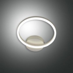 FABAS LUCE 3508-21-102 GIOTTO LAMPADA PARETE BIANCA IN METALLO E METACRILATO 18W 1620lm LED DIMMERABILE WARM WHITE