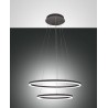 FABAS LUCE 3508-45-101 | GIOTTO SOSPENSIONE LED IN METALLO E METACRILATO 65W 5850lm DIMMERABILE COLORE NERO 