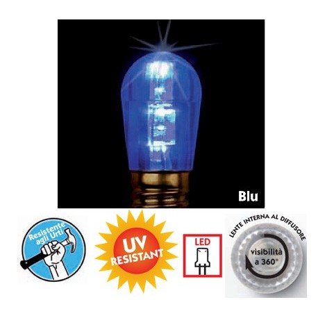 WIMEX 4500934 LAMPADINA PER LUMINARIE LineaLED E14 3LED V14 5LM BLU