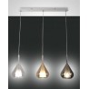 FABAS LUCE 3481-48-297 | LILA SOSPENSIONE IN VETRO BOROSILICATO 3 LUCI E27 3x40W