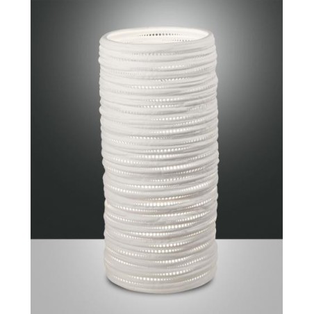 FABAS LUCE 3527-35-102 MARBELLA TAVOLO BIANCO metallo e ceramica E27