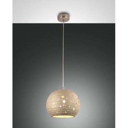 FABAS LUCE 3531-40-348 CORVARA SOSPENSIONE KAKI metallo, ceramica E27