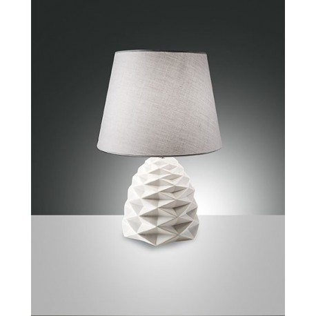 FABAS LUCE 3533-30-102 LAMPADA TAVOLO DUCHESSA BIANCO Struttura in metallo, ceramica e tessuto E27