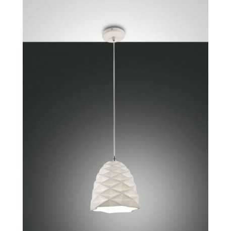 FABAS LUCE 3533-40-102 SOSPENSIONE DUCHESSA BIANCO Struttura in metallo e ceramica E27